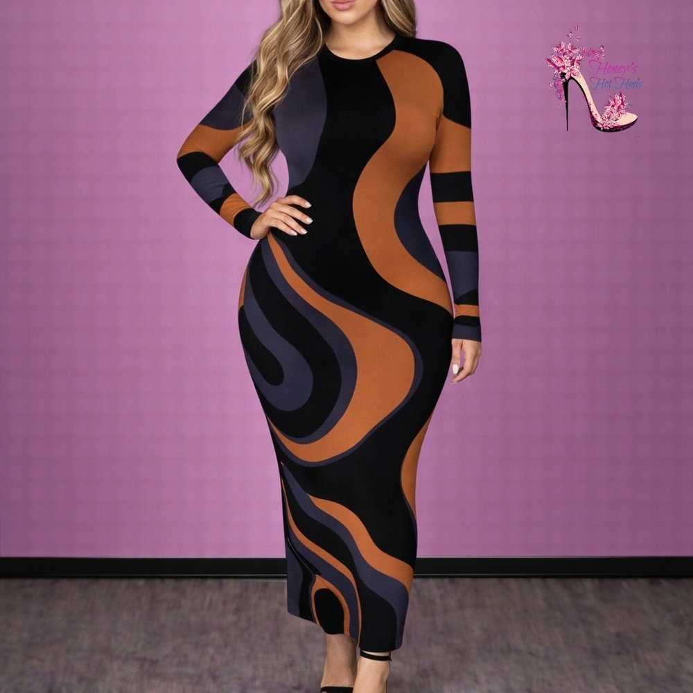 NWT Zava Swirl Bodycon Dress